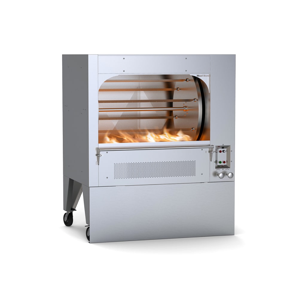 Wood Stone Gas 6 Spit Commercial Rotisserie w/ 42 Bird Capacity, Liquid Propane (WS-GFR-6)
