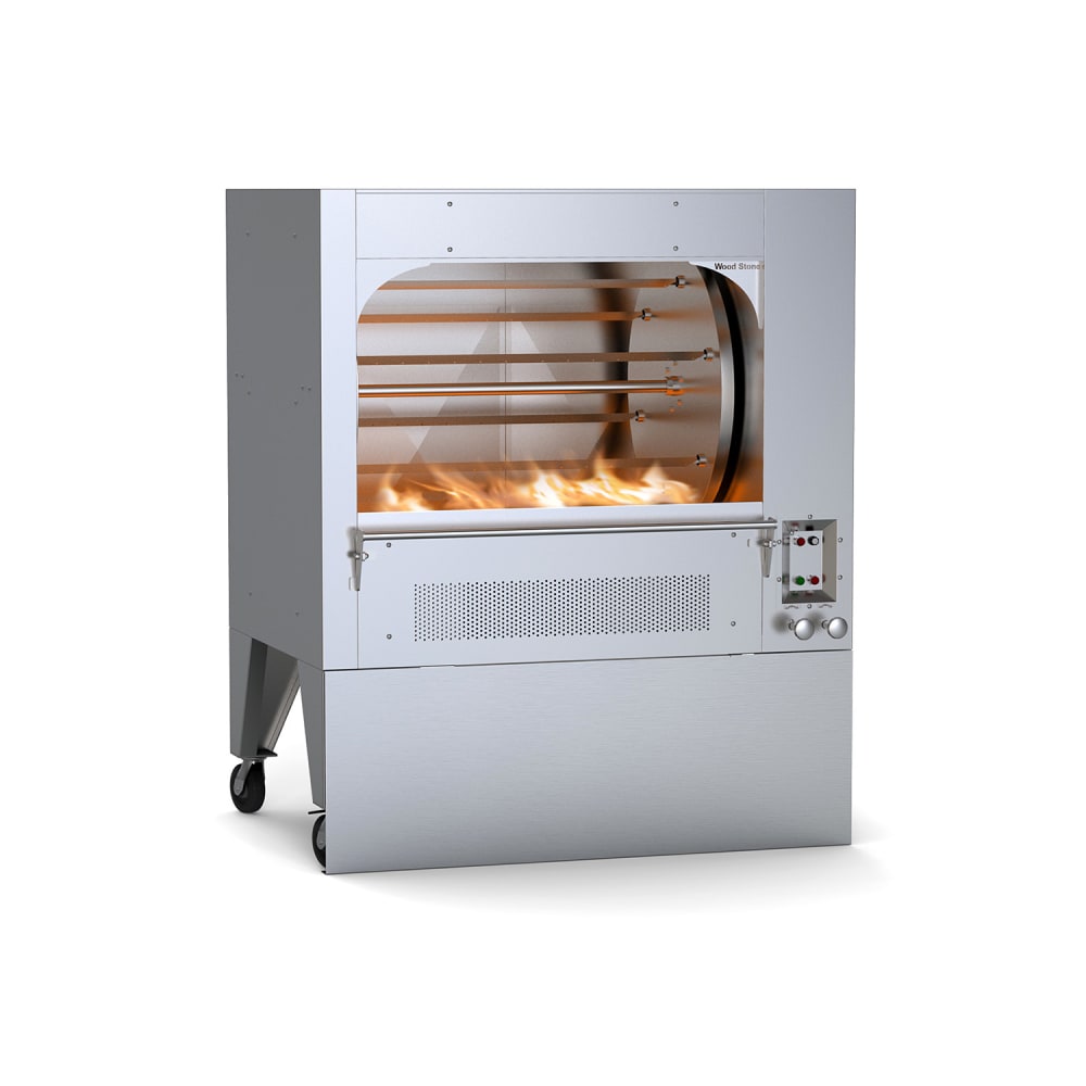Wood Stone Gas 6 Spit Commercial Rotisserie w/ 42 Bird Capacity, Natural Gas (WS-GFR-6)
