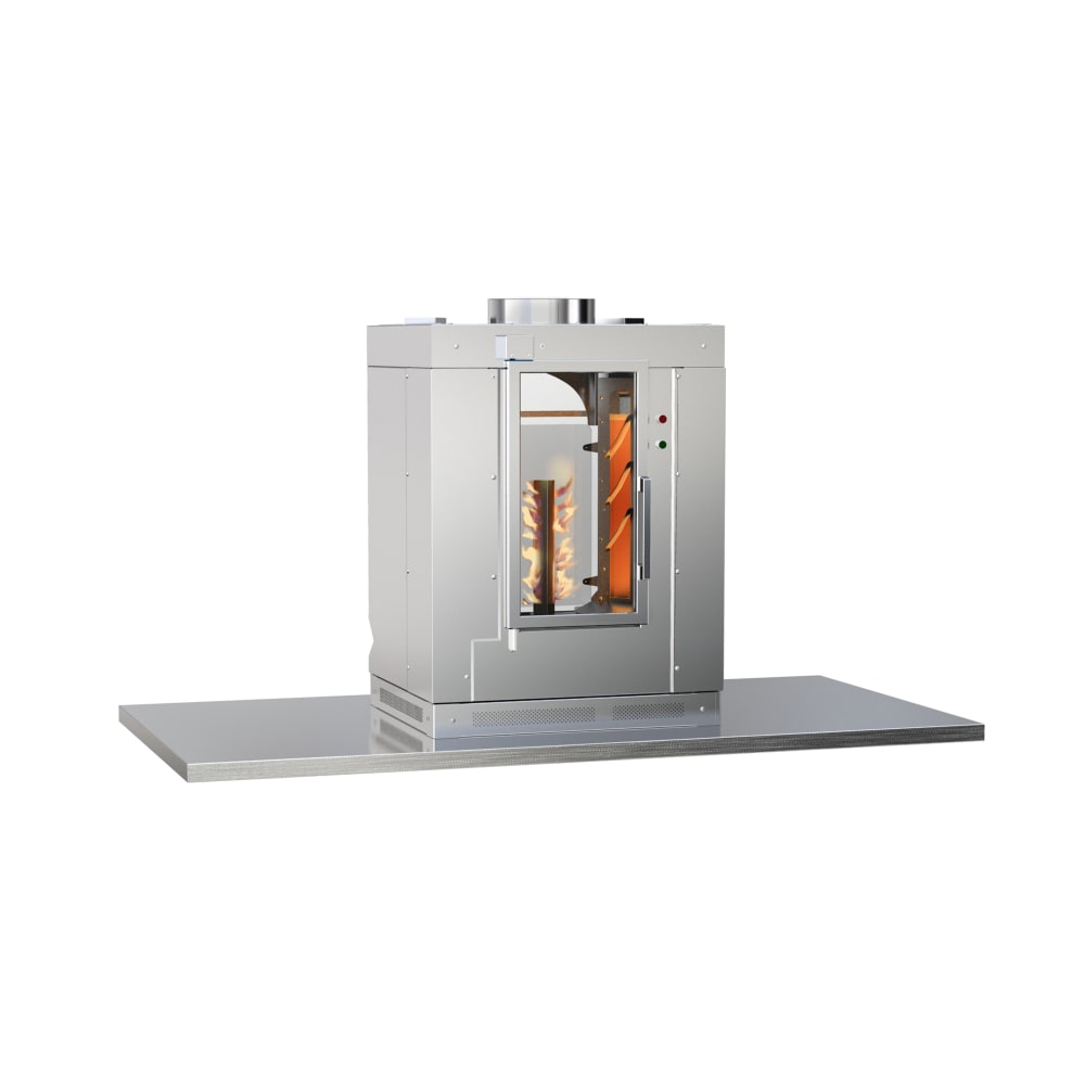 Wood Stone Gas 6 Spit Commercial Rotisserie w/ 18 Bird Capacity, Liquid Propane (WS-GVR-6-CT)