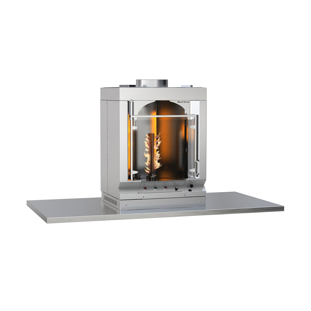 Wood Stone Gas 6 Spit Commercial Rotisserie w/ 18 Bird Capacity, Natural Gas (WS-GVR-6-CT)