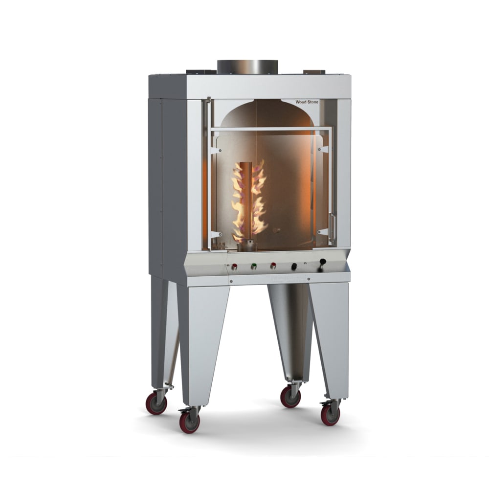 Wood Stone Gas 6 Spit Commercial Rotisserie w/ 18 Bird Capacity, Natural Gas (WS-GVR-6)