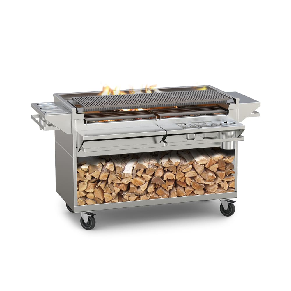 Wood Stone 54" 26 Series Wood Burning Charbroiler w/ Cast Iron Grates (WS-SFB-5426)