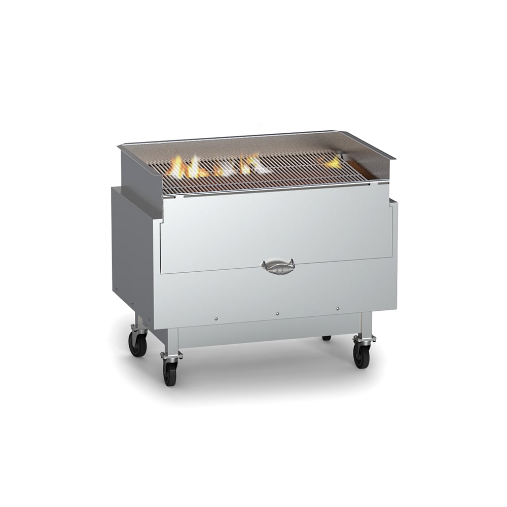 Wood Stone 58" Wood Burning Charbroiler w/ Cast Iron Grates (WS-SFB-58-DB)