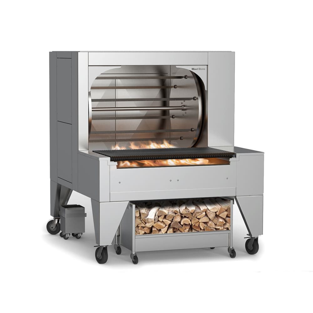 Wood Stone Wood Burning 6 Spit Commercial Rotisserie w/ 42 Bird Capacity (WS-SFR-6-BROILER)
