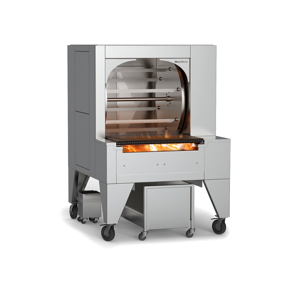 Wood Stone Wood Burning 6 Spit Commercial Rotisserie w/ 24 Bird Capacity (WS-SFR-6N)