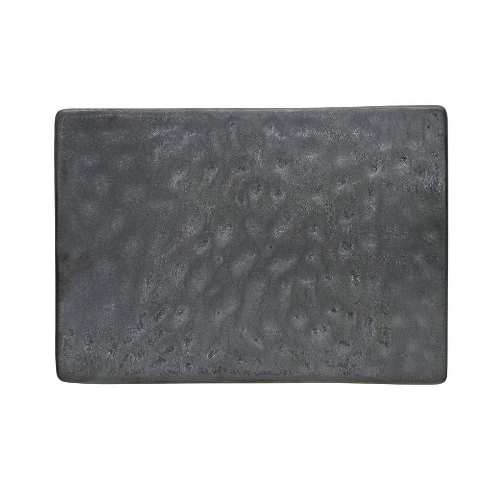 Libbey 109697 Rectangular Ignea Platter - 9 3/8" x 6 3/8", Stoneware, Dark Matte