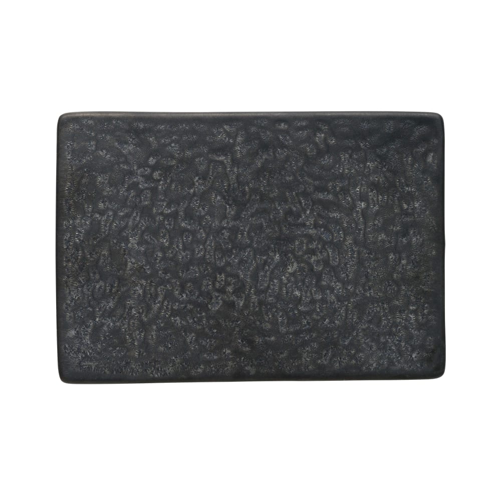 Libbey 109706 Rectangular Ignea Platter - 7" x 4 3/4", Stoneware, Dark Matte