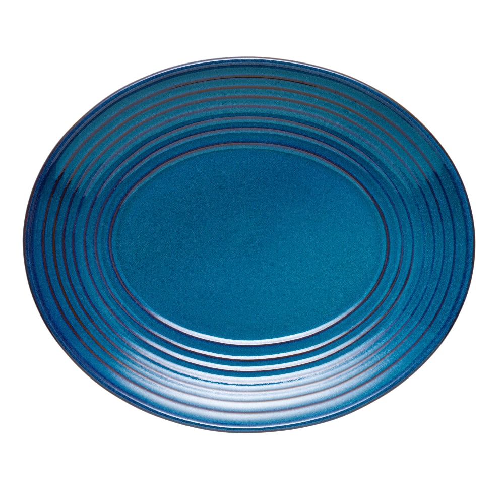 Libbey 109761 Oval Canyonlands Platter - 12 1/8" x 10 1/8", Terracotta, Blue