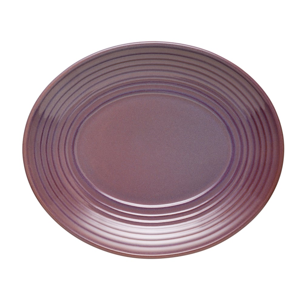 Libbey 109771 Oval Canyonlands Platter - 12 1/8" x 10 1/8", Terracotta, Mauve