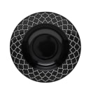 Libbey 109976 26 2/5 oz Round Porcelain Soup Bowl - Black w/ White Embossed Pattern thumbnail 2