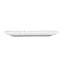 Libbey 109995 11 7/8” x 6 1/2” Rectangular Platter - Porcelain, White w/ Black Embossed Pattern thumbnail 2