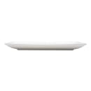 Libbey 110012 11 7/8” x 6 1/2” Rectangular Platter - Porcelain, White w/ White Embossed Pattern thumbnail 2