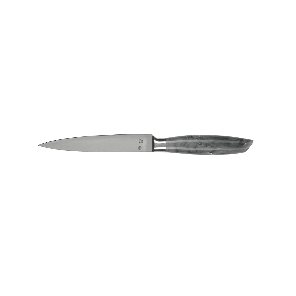 Libbey 2012894 9 3/8" Steak Knife w/ Gray Marble Plastic Handle, Stainless Steel