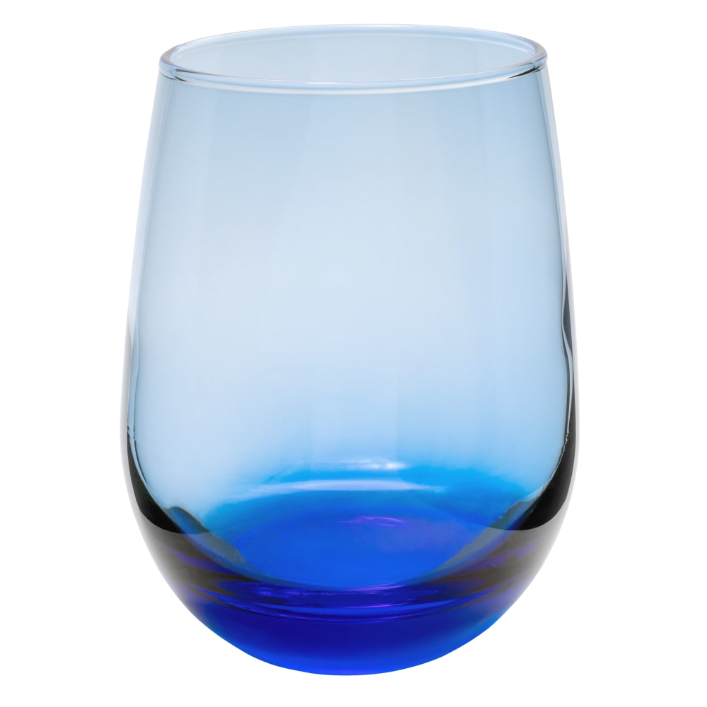 Libbey 231L 15 1/4 oz Stemless Wine Glass, Tidal Blue
