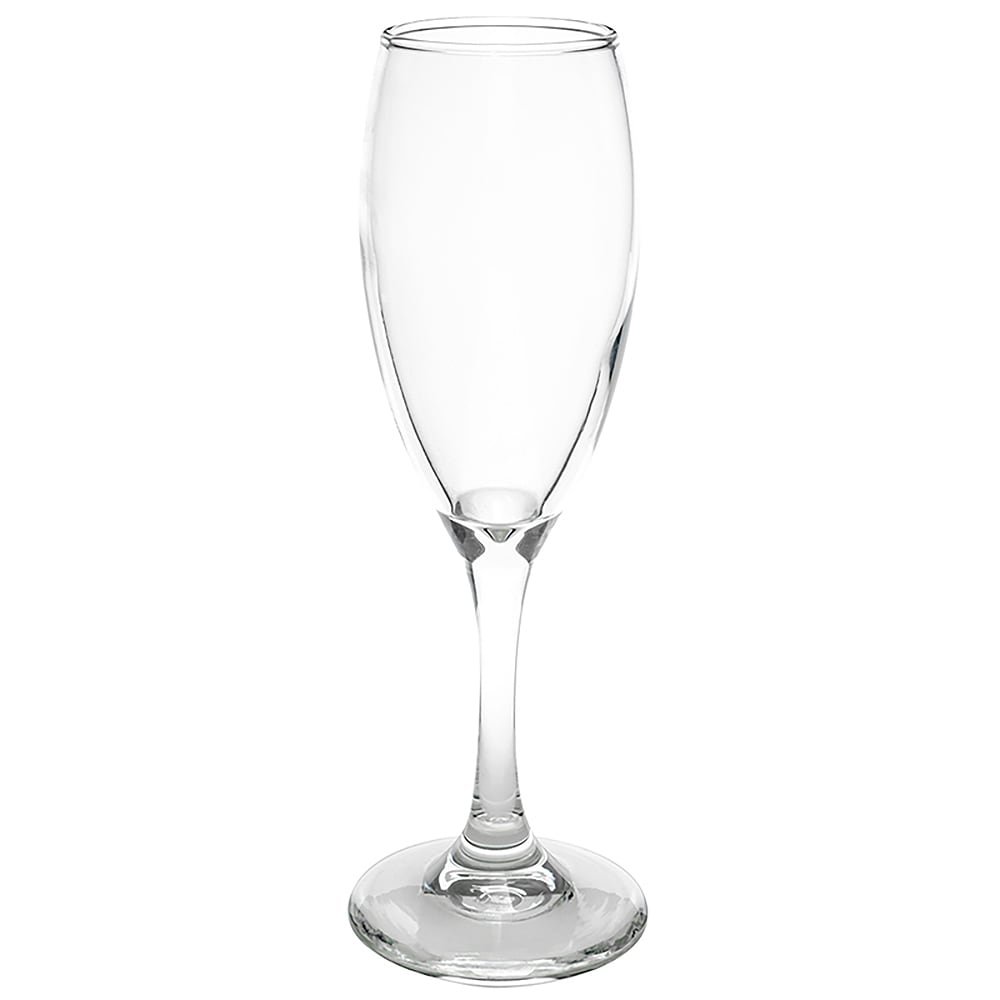 Libbey 3996 5 3/4 oz Teardrop Champagne Flute Glass - Safedge Rim & Foot Guarantee