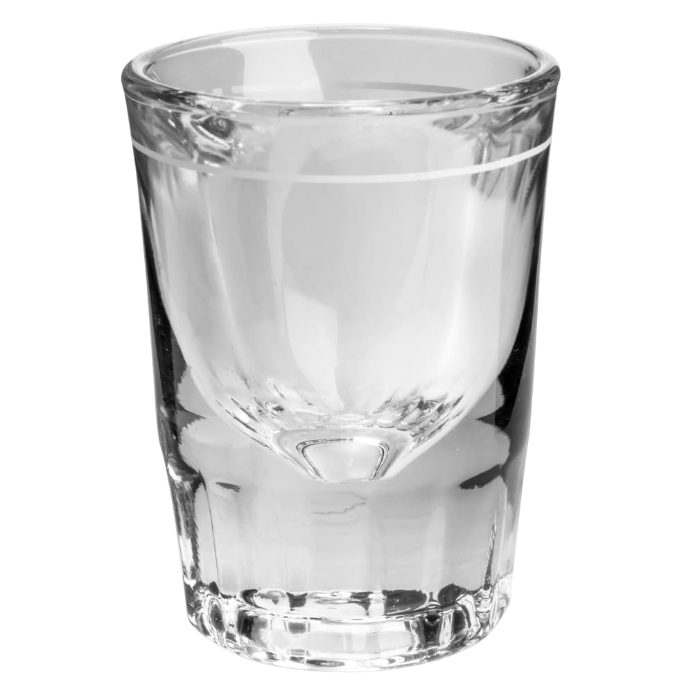 Libbey 5127/S0711 1 1/2 oz Fluted Whiskey Shot Glass with 7/8 oz Cap Line