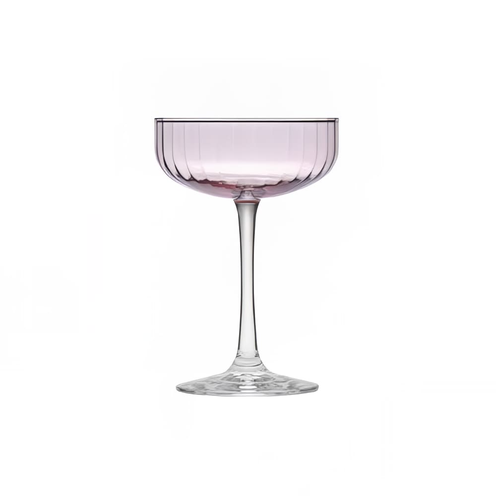 Libbey 7401/AG8N1P 8 1/2 oz Linear Color Coupe Glass, Blush