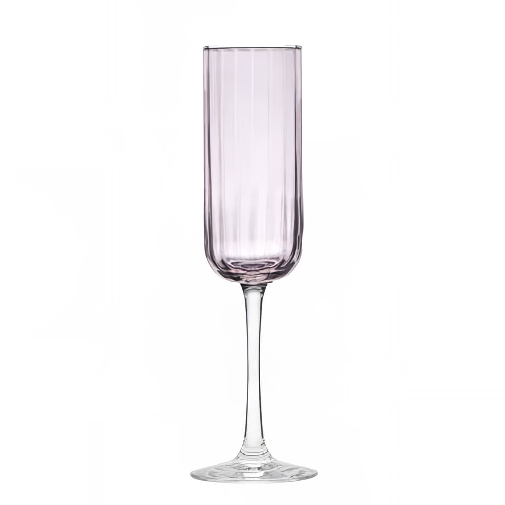 Libbey 7403/AG8N1P 7 1/2 oz Linear Color Flute Glass, Blush