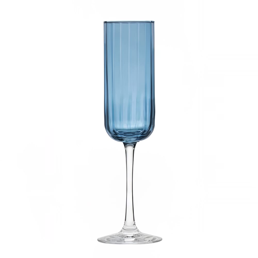 Libbey 7403/AK1K2K 7 1/2 oz Linear Color Flute Glass, Sapphire