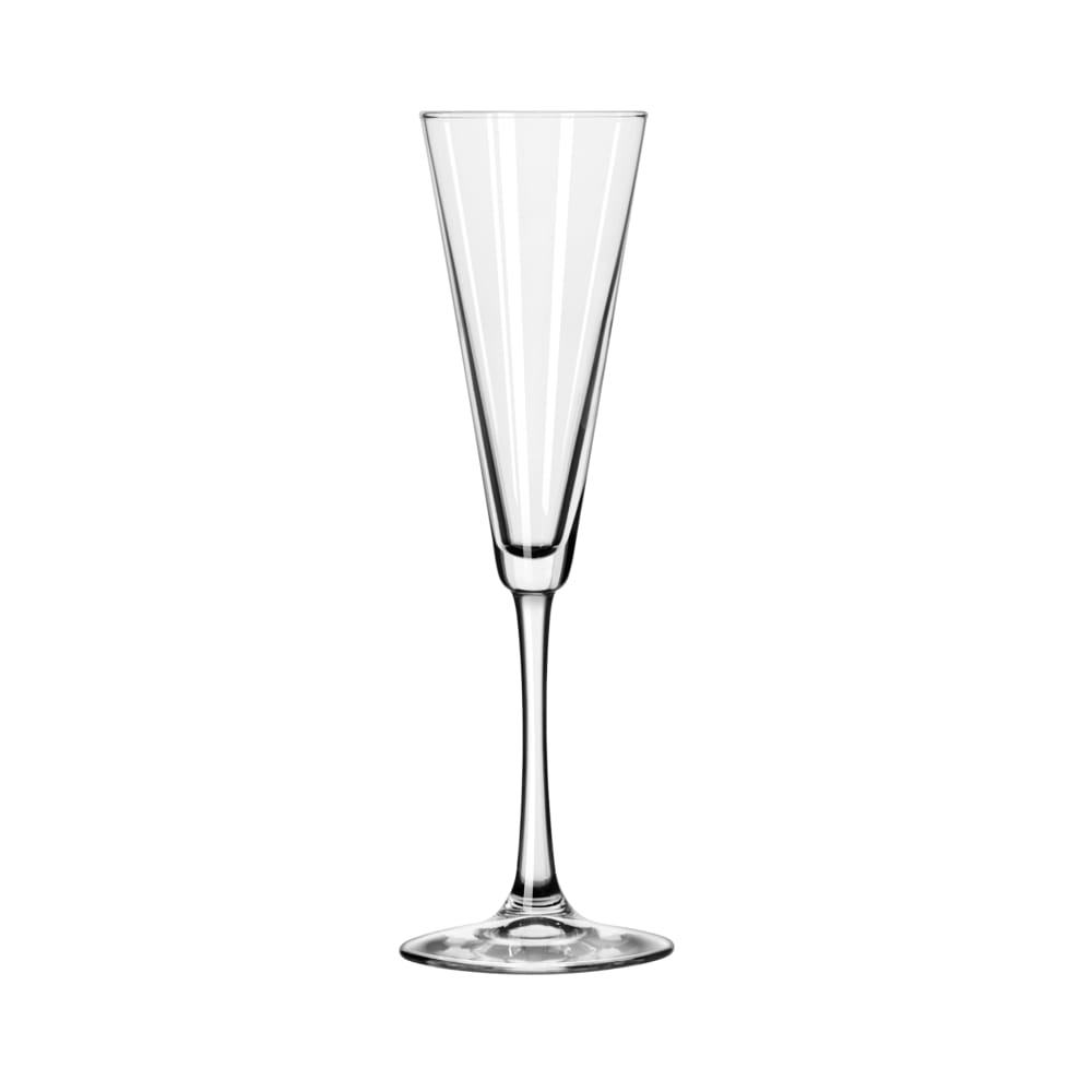 Libbey 7552 6 1/2 oz Vina Trumpet Champagne Flute Glass - Safedge Rim