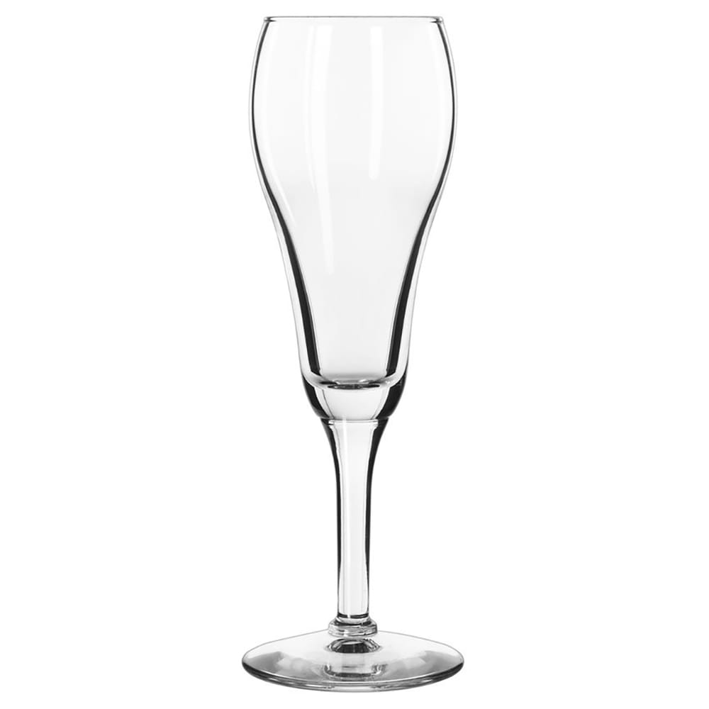 Libbey 8477 6 oz Citation Gourmet Tulip Champagne Flute Glass - Safedge Rim