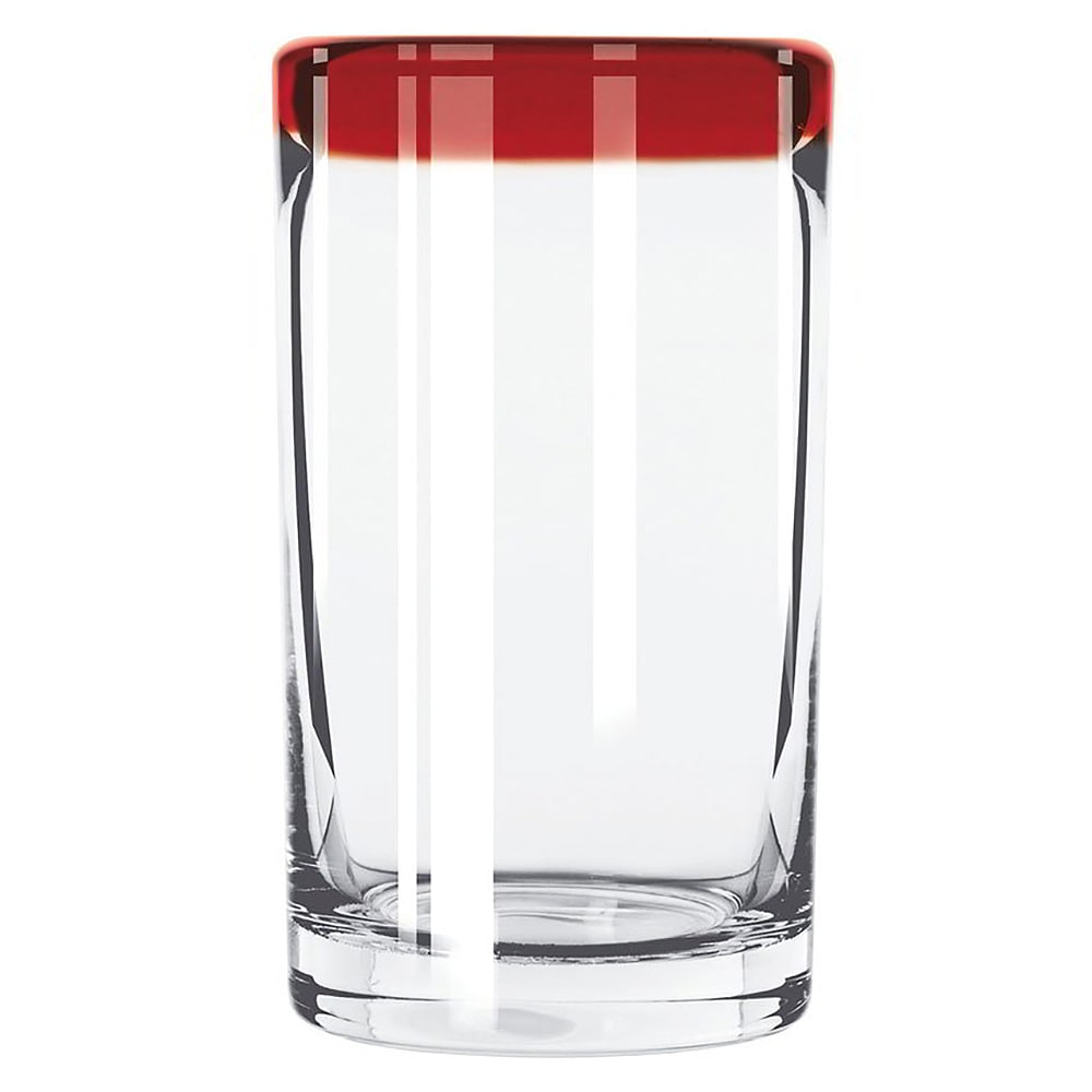 Libbey 92303R 16 oz Aruba Cooler Glass w/ Red Rim