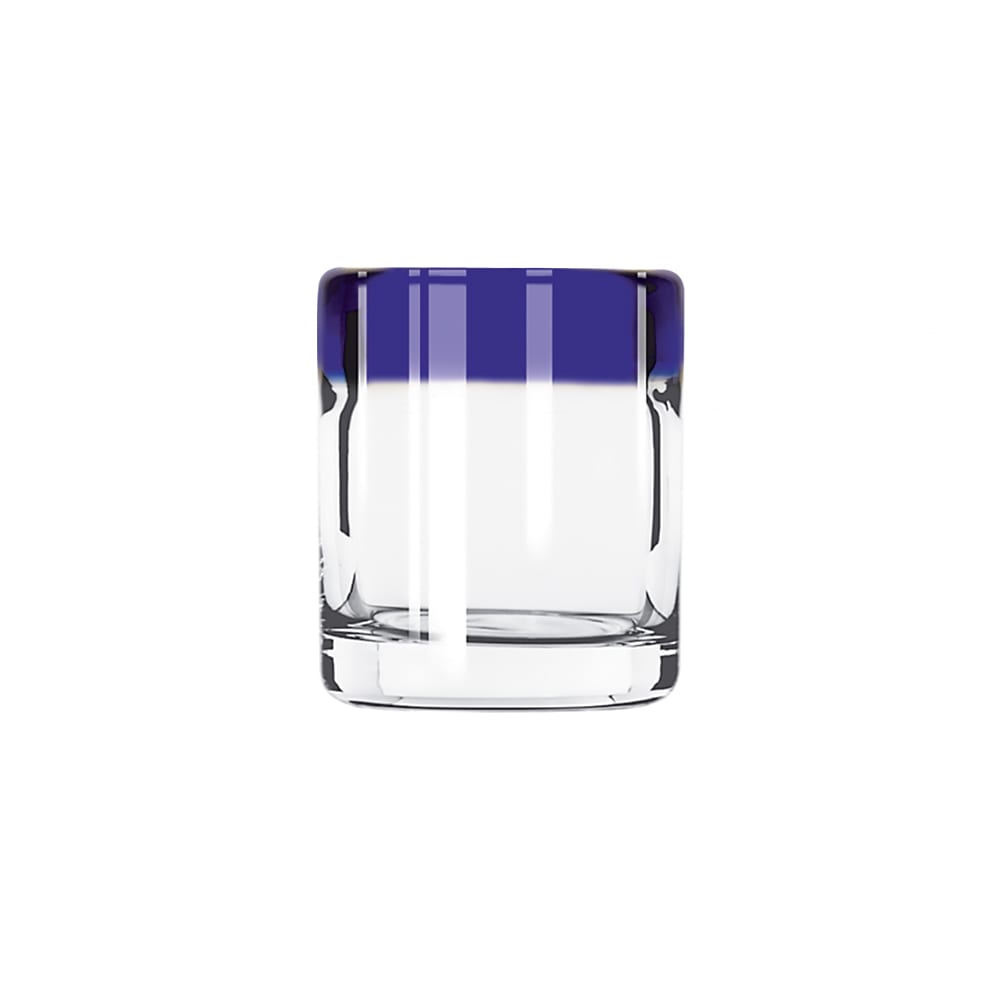 Libbey 92311 2 1/2 oz Aruba Shot Glass w/ Cobalt Blue Rim