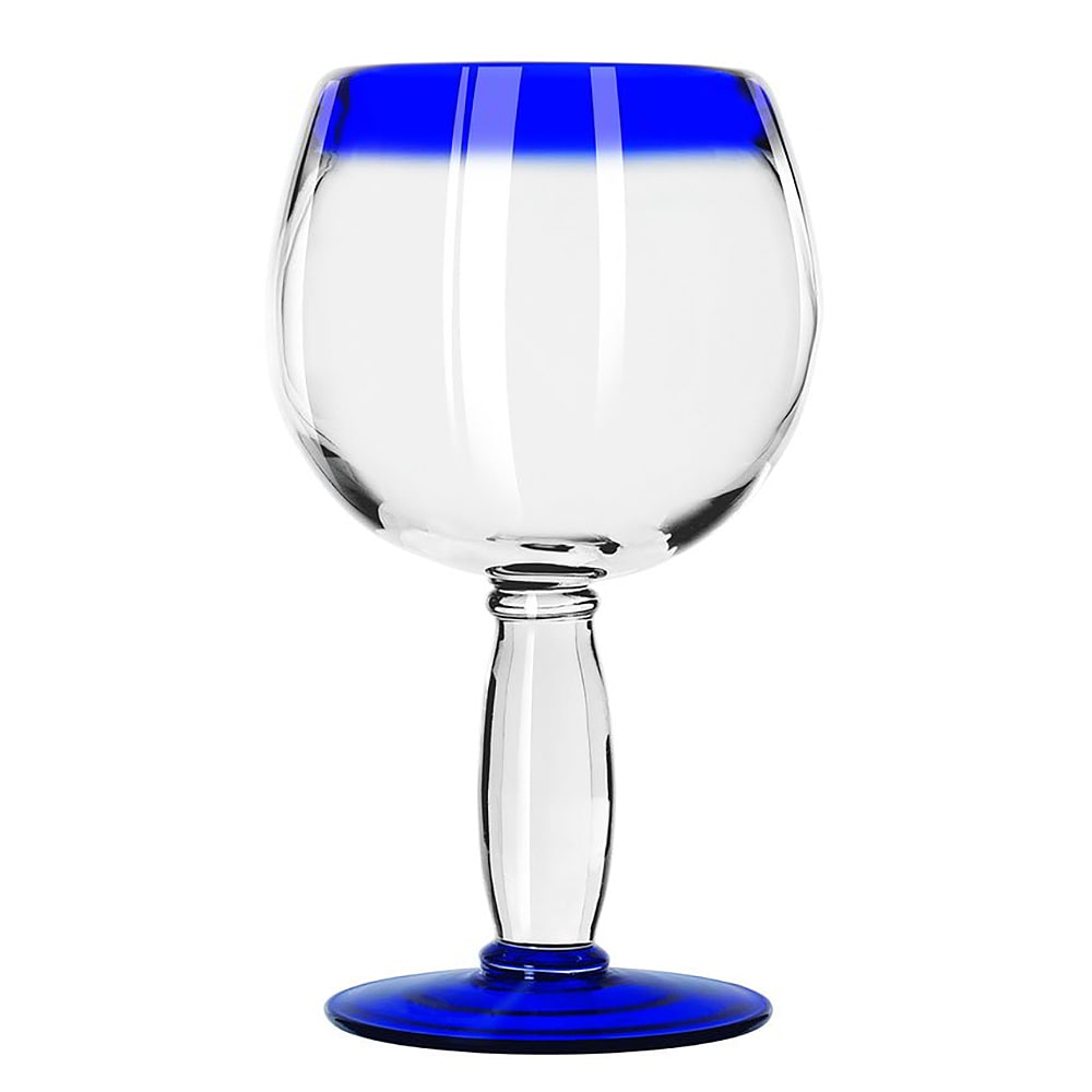 Libbey 92314 21 oz Aruba Cocktail Glass w/ Cobalt Blue Rim