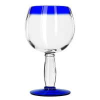 Libbey 92314 21 oz Aruba Cocktail Glass w/ Cobalt Blue Rim thumbnail 2