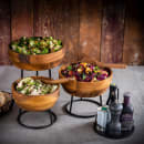 Libbey APS00794 60 oz Round Bowl - Acacia Wood thumbnail 5