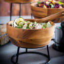 Libbey APS00794 60 oz Round Bowl - Acacia Wood thumbnail 7