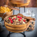 Libbey APS00796 101 oz Round Bowl - Acacia Wood thumbnail 6