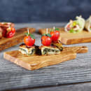 Libbey APS00875 Rectangular Serving Board - 9 7/8" x 4 7/8", Olive Wood thumbnail 2