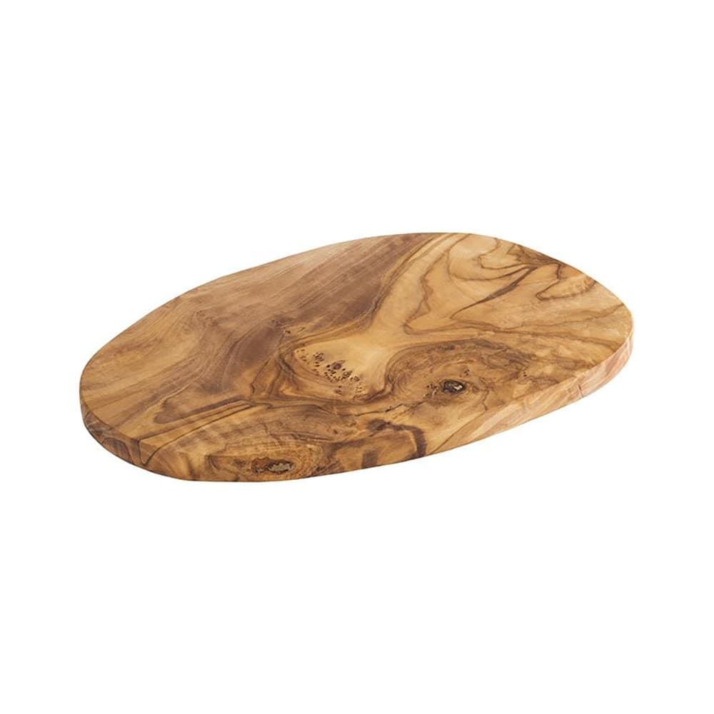 Libbey APS00905 Oval Serving Board - 10" x 6 1/2", Olive Wood