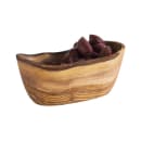 Libbey APS00908 10 oz Organic Oval Bowl - Olive Wood thumbnail 2
