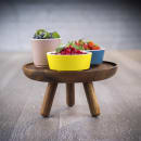 Libbey APS15620 7 7/8" Round Buffet Stand - 4 1/8"H, Acacia Wood thumbnail 2