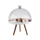 Libbey APS15622 12" Round Buffet Stand - 7 7/8"H, Acacia Wood thumbnail 3