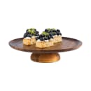 Libbey APS33294 13" Round Cake Stand - 3 1/8"H, Acacia Wood thumbnail 2
