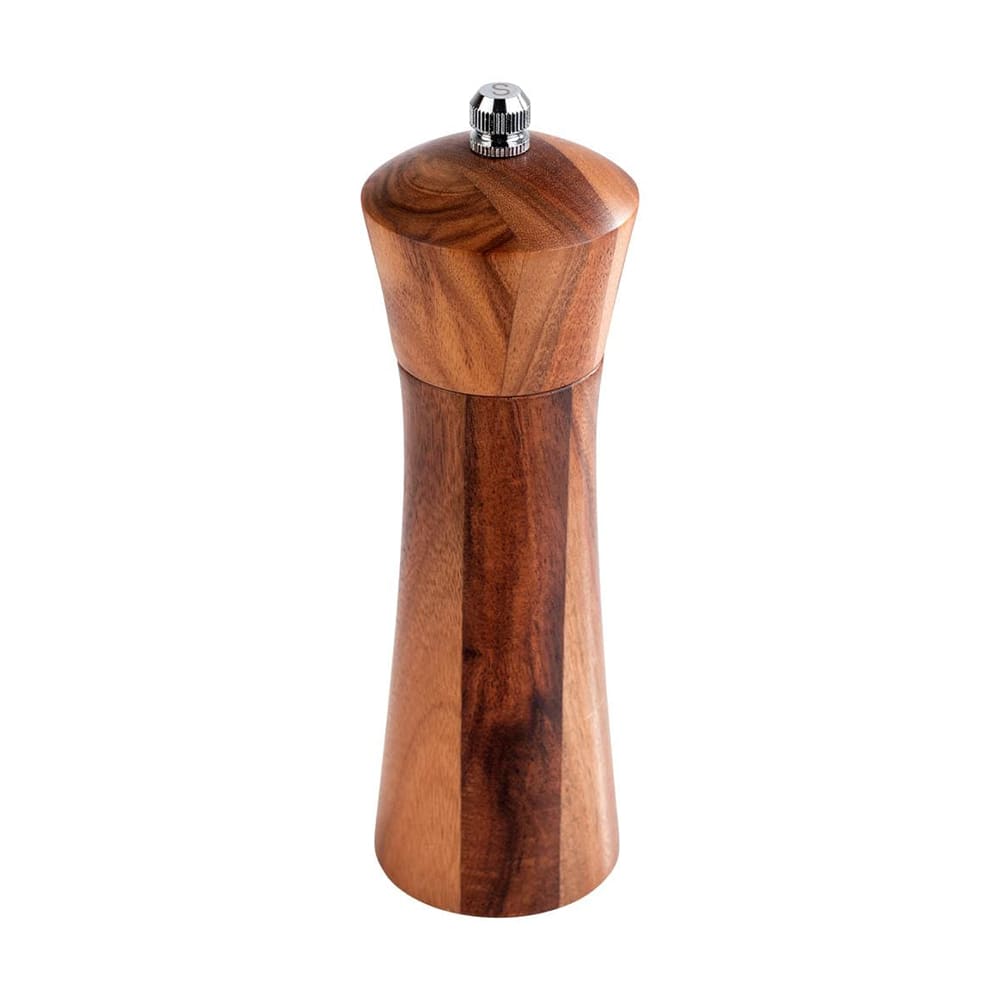 Libbey APS40418 6 3/4"H Salt Grinder - German Beachwood, Brown