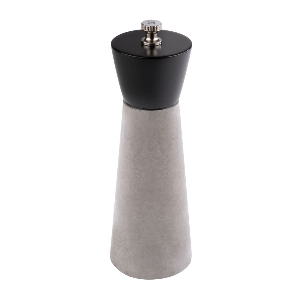 Libbey APS40539 7 1/8"H Salt Grinder - Concrete, Black/Gray