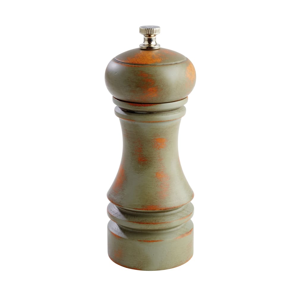 Libbey APS40548 9 1/8"H Pepper Mill - German Beachwood, Vintage Green