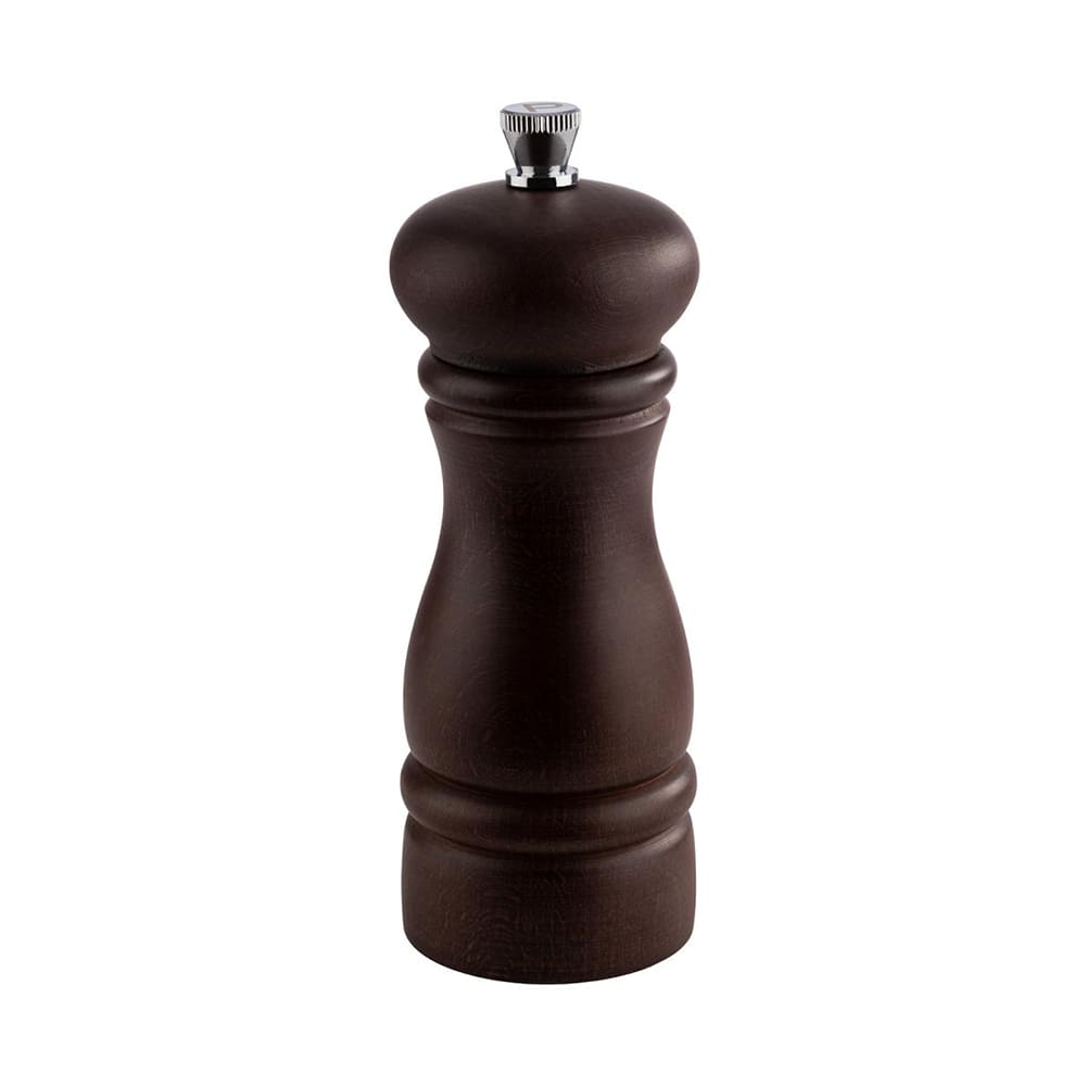 Libbey APS40571 6"H Pepper Mill - German Beachwood, Dark Brown