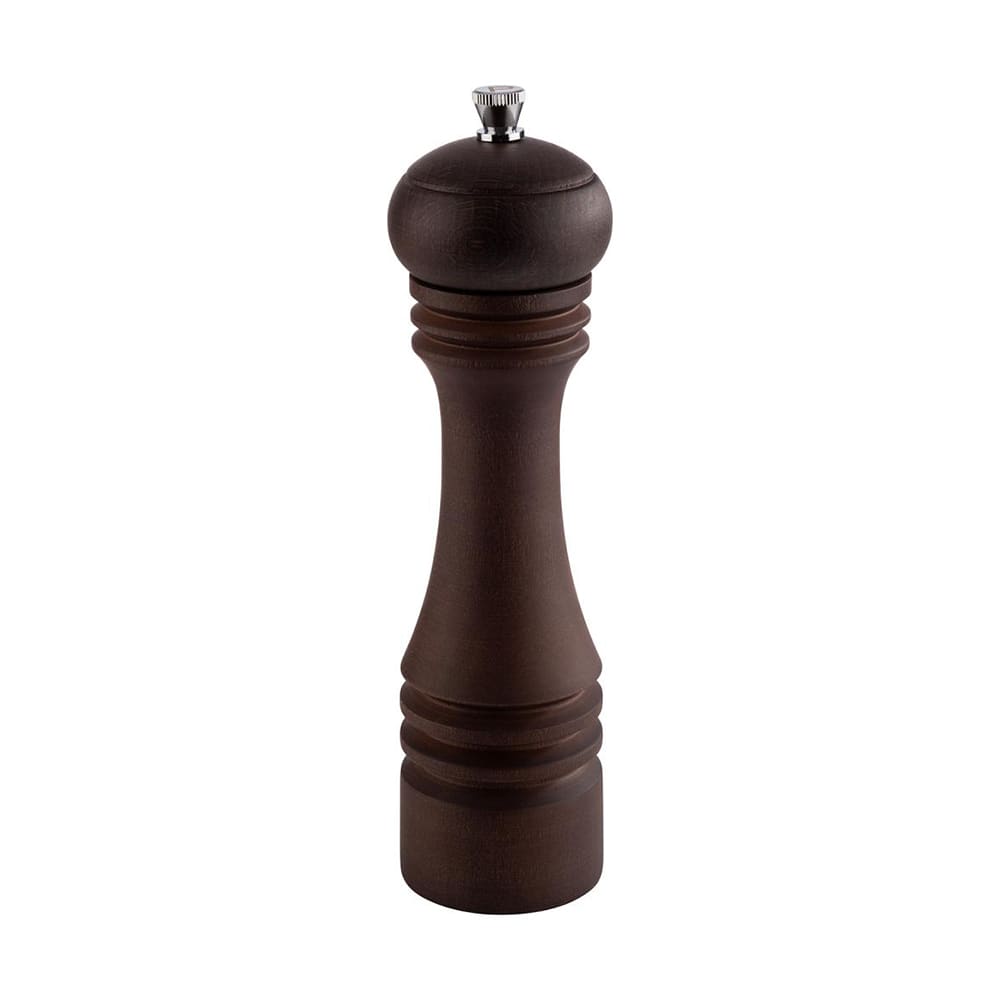Libbey APS40577 9"H Salt Grinder - German Beachwood, Dark Brown