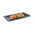 Libbey APS85025 Rectangular Serving Tray - 9 1/4" x 5 3/8", Melamine, Grey/Blue thumbnail 2