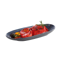 Libbey APS85055 11" x 5 3/8" Rectangular Platter - Melamine, Grey/Blue thumbnail 2
