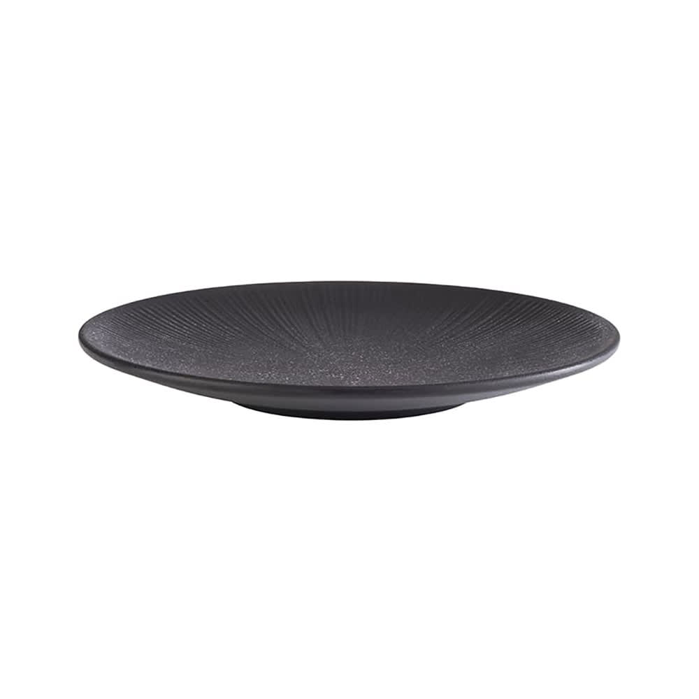 Libbey APS85064 10 1/4" Round Melamine Dinner Plate, Black