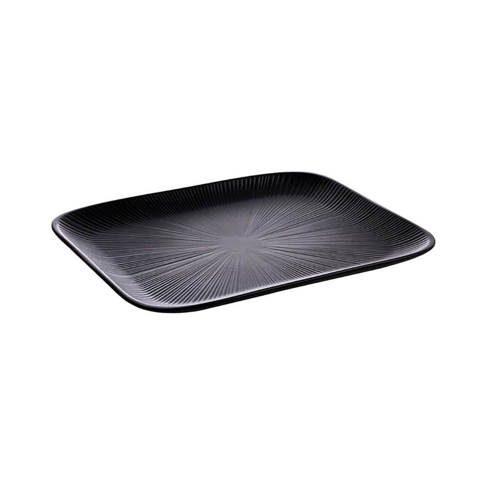 Libbey APS85068 Rectangular Serving Tray - 12 3/4" x 10 1/2", Melamine, Black