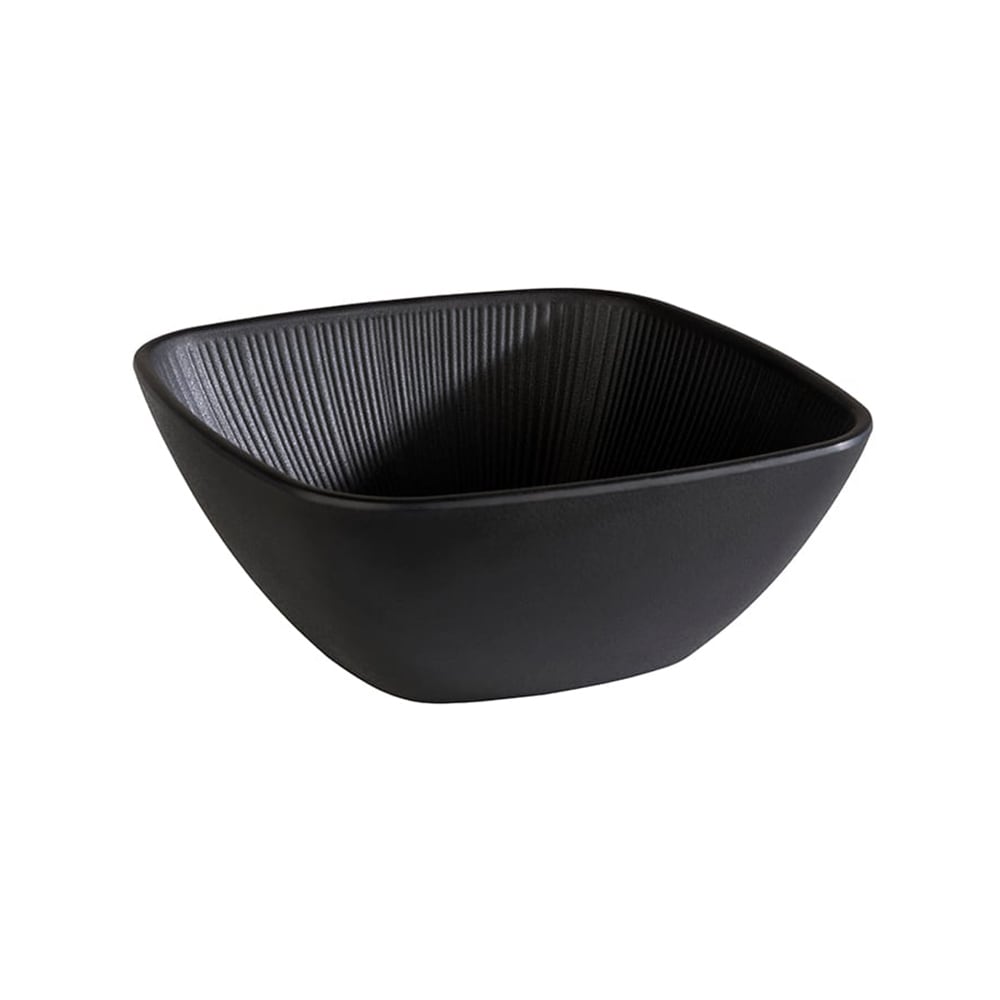 Libbey APS85071 50 7/10 oz Square Melamine Bowl, Black