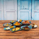 Libbey APS85200 Rectangular Serving Tray - 9 1/4" x 5 3/8", Melamine, Brown/Blue thumbnail 4