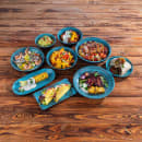 Libbey APS85202 7" Round Melamine Dinner Plate, Brown/Blue thumbnail 3